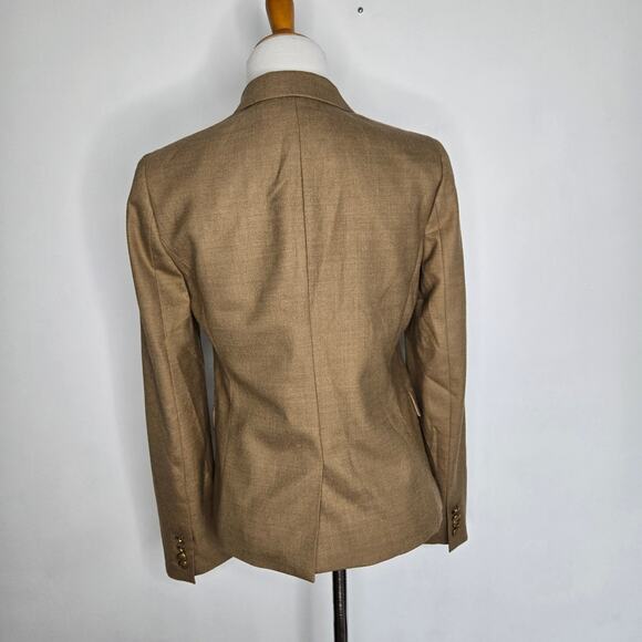 J. Crew Factory Original Schoolboy Blazer Wool Camel Preppy Academia Women 2 - Picture 4 of 13